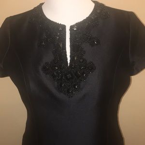 Ricki Freeman Terri Jon  Cocktail Dress-silk/wool